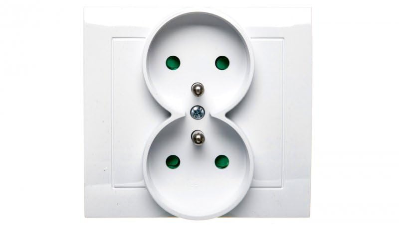 Ospel GP-2WZP/00 Socket White IP20, 16 A, 88 mm, 45 mm, 82 mm