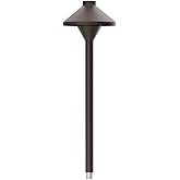 Kichler 16195AZT Utilitarian Outdoor Path Light, 1-Light 10 Watts, Architectural Bronze