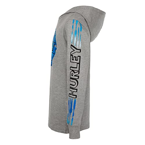 Hurley Boys' Long Sleeve Hooded T-Shirt, Dark Grey Heather/Blue, L in  Kuwait | Whizz Tees