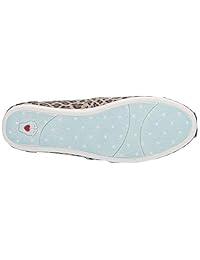 Skechers Bobs - Peluche para mujer Plano de ballet con estampado de leopardo