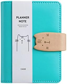 Journal Sketchbook Cat Kawaii Spiral Binder Diary Notebook A7 Mini Pocket Travel Personal Diary Green A7