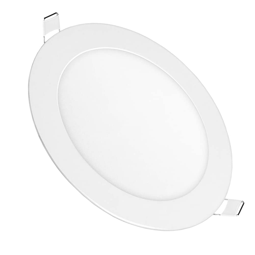 Body-Plus 2 Pack LED Downlights Ceiling, 24w Surface Mounted Panel Cool White Super Bright Light - Pure White Round Circle Downlights Ceiling Lamps (Cool White, 12w - Recessed Panel)