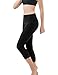 Tesla TM-FYC32-BLK_Medium Yoga Pants High-Waist Tummy Control w Hidden Pocket FYC32