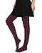 HDE Womens Solid Gradient Color Stockings Opaque Microfiber Footed Tights,XS-M,Maroon