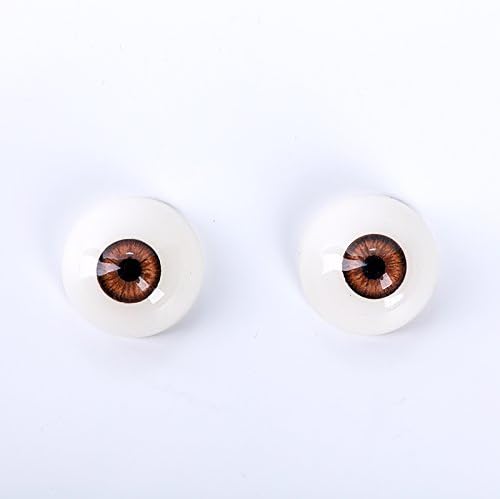 UUDOLL 1 Pair of Resin Safety Eyes for TPE Silicone Real Doll - Brown