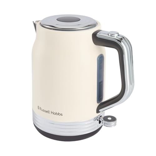 Bollitore Elettrico [1,7L, 2400W] Hanley Jasmine (Acciaio inox, Design vintage, Perfect Pour, Finestra acqua, Base 360°, Avvolgicavo, Coperchio pulsante, Risparmio energetico) 28640-70