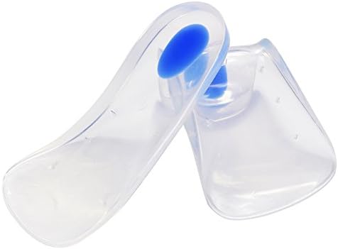 Silicone Insoles Arch Support Orthopedic Silicone Shoe Inserts Heel Cups 3/4 Pain Relief Plantar Fasciitis Insoles Unisex 5 Size