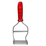 Kitchen Innovations Perfect Masher - World's Best Handheld Masher and Blender - Stainless Steel Blades with Ergonomic Rubber Handle - Red