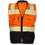 ML Kishigo - Premium Black Series Surveyors Vest - Orange Size: X-Large