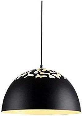 JINGUO Lighting Adjustable Carving Beautiful Dome Large Light Pendant Lights Fixture Chandeliers Hanging Lamp Ceiling Light in Charming Designer for Indoor Restaurant Barn Black Finished