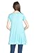 Frumos Womens Tunic Short Sleeve Long Tunic Top Made In USA