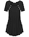 Black Tunic,Jazzco Casual Shirts for Women Short Sleeve Cotton Top (Black,X-Large)