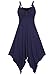 Women Summer Sleeveless V Neck Elastic Irregular Hem Backless Dress