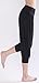 AvaCostume Modal Cotton Soft Yoga Sports Dance Harem Capri Pants, L, Black