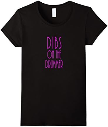 Womens Dibs On The Drummer T-Shirt XL Black