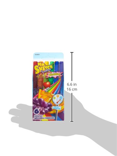 Mr. Sketch 1924064 Stix Washable Scented Markers, Fine-Tip, 6-Count
