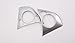 Salusy 2pcs Chrome Car Steering Wheel Cover Trim For Honda HR-V HRV Vezel 2015 2016