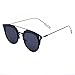 GAMT Desginer Vintage Sunglasses Retro Full-rim Metal Frame Round Lens Fashion Style Black Frame Black