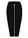 TAM Ware Womens Stylish Exposed Front Zip Stretchy Pencil Skirt
