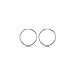Amberta 925 Sterling Silver Fine Circle Endless Hoops - Polished Round Sleeper Earrings Diameter Size: 20 30 40 60 80 mm