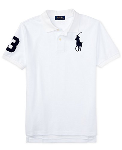 Boys Toddler Polo Ralph Lauren Big Pony Polo Shirt (3/3T, White)