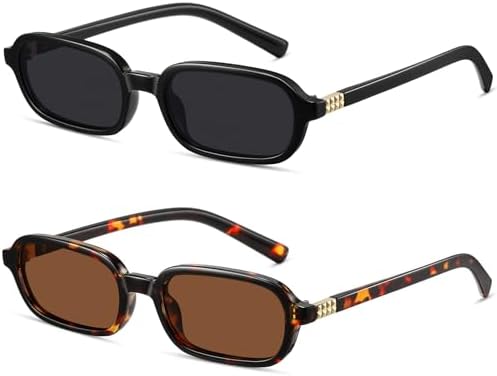 Premium Vintage Round & Wood Rectangular Polarized Sunglasses SUNGAIT Retro Rectangle Polarized Sunglasses SGT3519 | UV400  main image 4