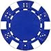 DA VINCI 50 Clay Composite Dice Striped 11.5 gram Poker Chips, Blue