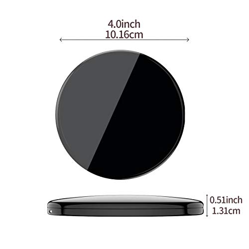 Gospire Pocket Makeup Mirror for Travel, 1X/10X Double Sided Magnifying Compact Handbag Cosmetic Mirror, 4 Inch Ultra-thin Handheld Round Foldable Portable Mirror for Women (Black) - Thumbnail 3
