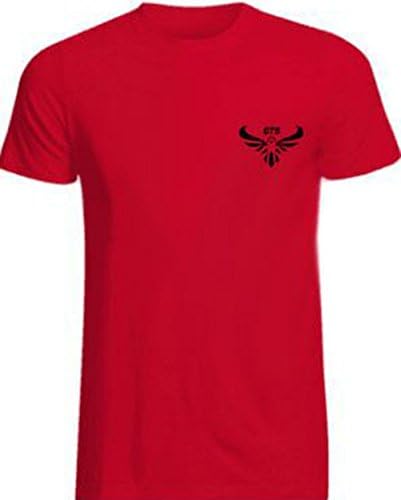 Mens Bodybuilding Gym T-shirt 95% Cotton Muscle Outdoors Sport Exercise T-shirt (XXL, Red)