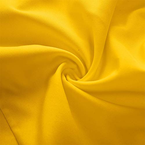 Women's Summer Casual Sexy Solid Short Mini Dress Strap Ruffles Backless Boho Mini Dress Yellow