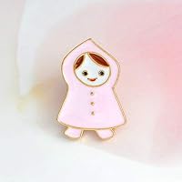 SephSmith Cartoon Pink Collection Enamel Pins Bike Umbrealla Lips Dress Sheep Brooches Lapel Pin Custom Badge Creative Gift for Girl Women (Girl)
