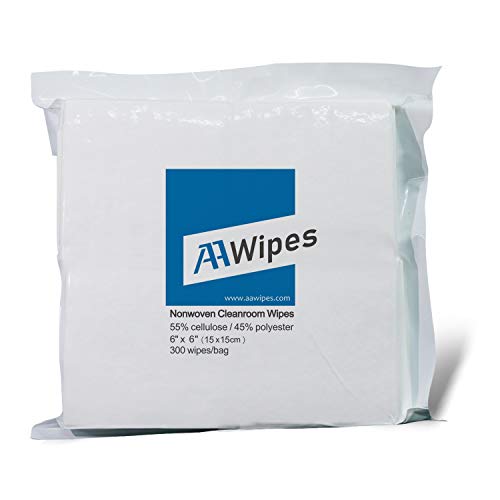 31CAajnQr L AAwipes Cleanroom Wipes 6" x 6" (Bag of 300 Pcs) Lint Free Wipes Cellulose/Polyester Wipers (Grade A, 68 Gram) for Lab, Electronics, Pharmaceutics, Electronics, Printing and Semiconductor Industries