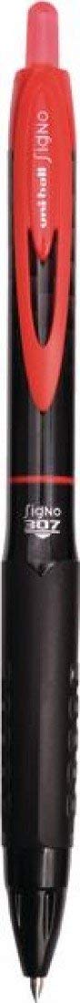 Uni-Ball UMN-307 Signo RT Rollerball Pen, Red Gel (Pack of 12)