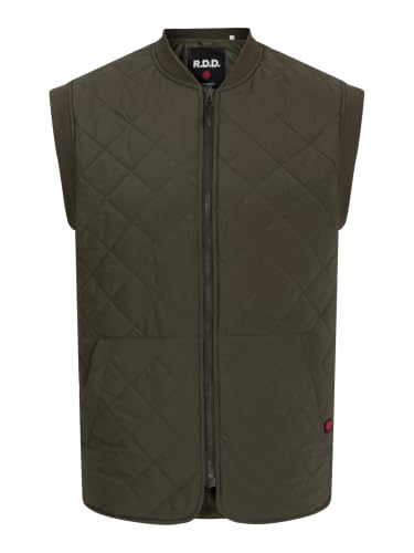 R.d.d. royal denim division Quilt Rddevo Veste matelassée, Kaki, M Hommes