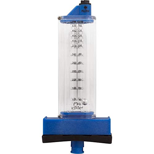 Rola-Chem Flowmeter, Top Mount, 2" PVC, 30-150 GPM