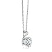 14K White Gold Created Moissanite from Charles & Colvard Solitaire Pendant Necklace For Women (0.50 Cttw, Round 5MM Forever Brilliant with 18 Inch Chain)