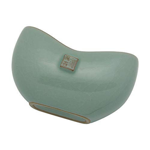BangQiao Ceramic Business Name Card Holder Display Stand for Desk, Home and Office, Ice Veins