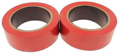 2pk 1.5" Red Durable Rubber Adhesive PVC Vinyl Sealing Coding Warning OSHA Caution Marking Safety Electrical Removable Floor Tape (1.42 in 36mm) 36 yard 6 Mil