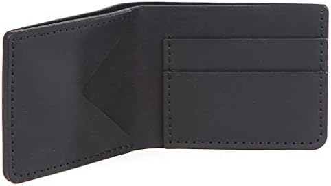 Handmade Full Grain Leather Bifold Slim Front Pocket Wallet Holder for Cash, ID and Cards