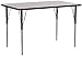 Flash Furniture Wren 30''W x 48''L Rectangular Grey Thermal Laminate Activity Table - Standard Height Adjustable Legs