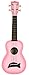 Kala MK-SD-PKBURST Makala Dolphin Soprano Ukulele - Pink Burst Bundle with Gig Bag, Tuner, Austin Bazaar Instructional DVD, and Polishing Cloth