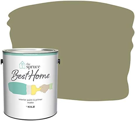 The Spruce Best Home by KILZ 15119401 Interior Matte Paint & Primer in One, 1 Gallon, SPR-07 Matcha