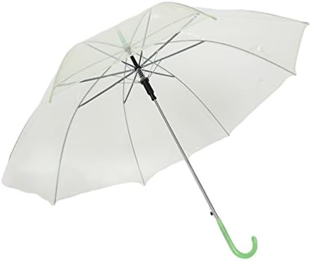 Bubble Clear Umbrella for Weddings, Bulk Large Adult Windproof Dome Rain Umbrella (Green)