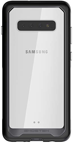 Ghostek Atomic Slim Clear Wireless Charging Case Designed for Galaxy S10 Plus - Black