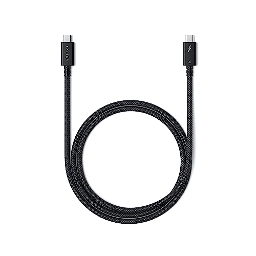 Satechi USB C Thunderbolt 4 (3.2ft/1m), USBC to USB-C Cable, 8K Display, 40Gbps Data Transfer, 240W PD Charging, for iPhone 17, MacBook Air/Pro/Neo, iPad Air/Pro (Intel Thunderbolt Certified)
