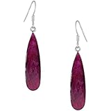 PeenZonePEEN ZONE WE DELIVER THE ACTUAL JEWELRY 92.5-925 Sterling Silver Pear Shape Ruby Bezel Setting Drop Earring for Women Girls