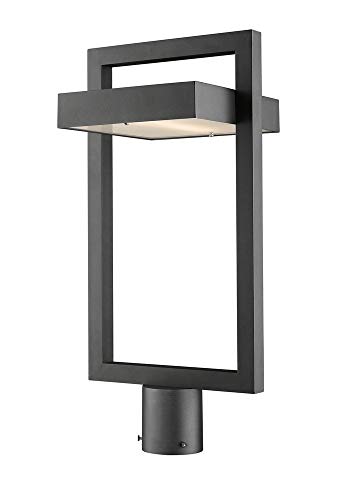 Z-Lite 566PHBR-BK-LED 1 Light Outdoor Post Mount Fixture, Black