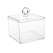 Richboom Clear Acrylic Q-tips Cotton Swabs Holder Cotton Bud & Ball Storage Case - Cosmetic Organizer For Cotton Pads, Cotton Swabs, Q-Tips, Make Up Pads, Cosmetics - For Bathroom & Vanity