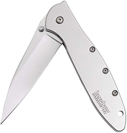 Kershaw Leek Pocket Knife (1660) 3-In. Sandvik 14C28N Blade and Stainless Steel Handle, Best Buy from Outdoor Gear Lab Includes Frame Lock, SpeedSafe Assisted Opening Bandle Special Edition
