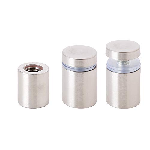 Osring 1 Inch x 1 Inch Sign Standoffs Mounting Hardware, Wall Standoff Holder Stainless Steel Glass Standoffs Screw for Sign Display, 16 Pack